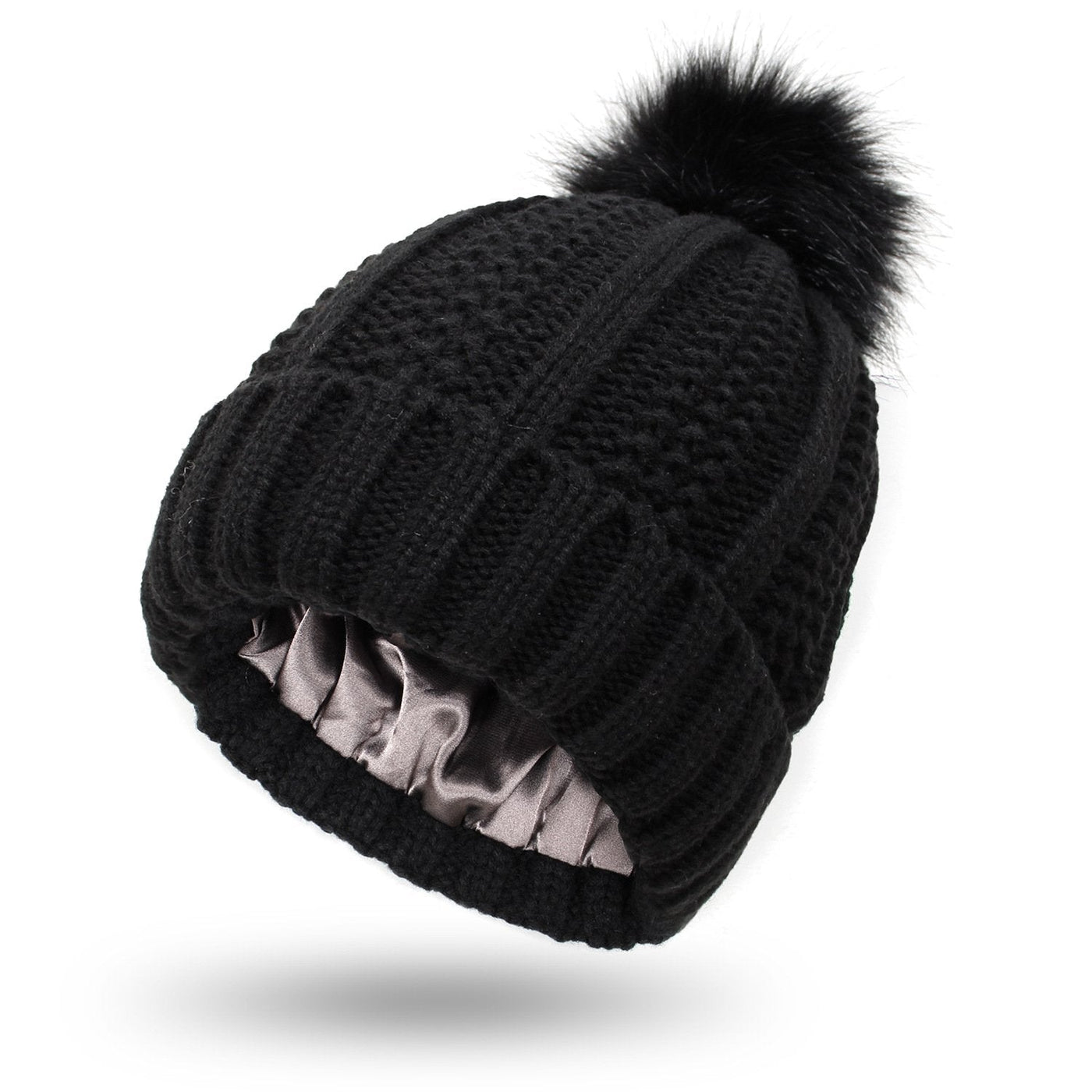 Gorro de punto para mujer con pompon - Daitonna