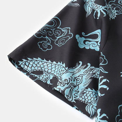 Elegante camisa de manga corta para hombre con diseño floral