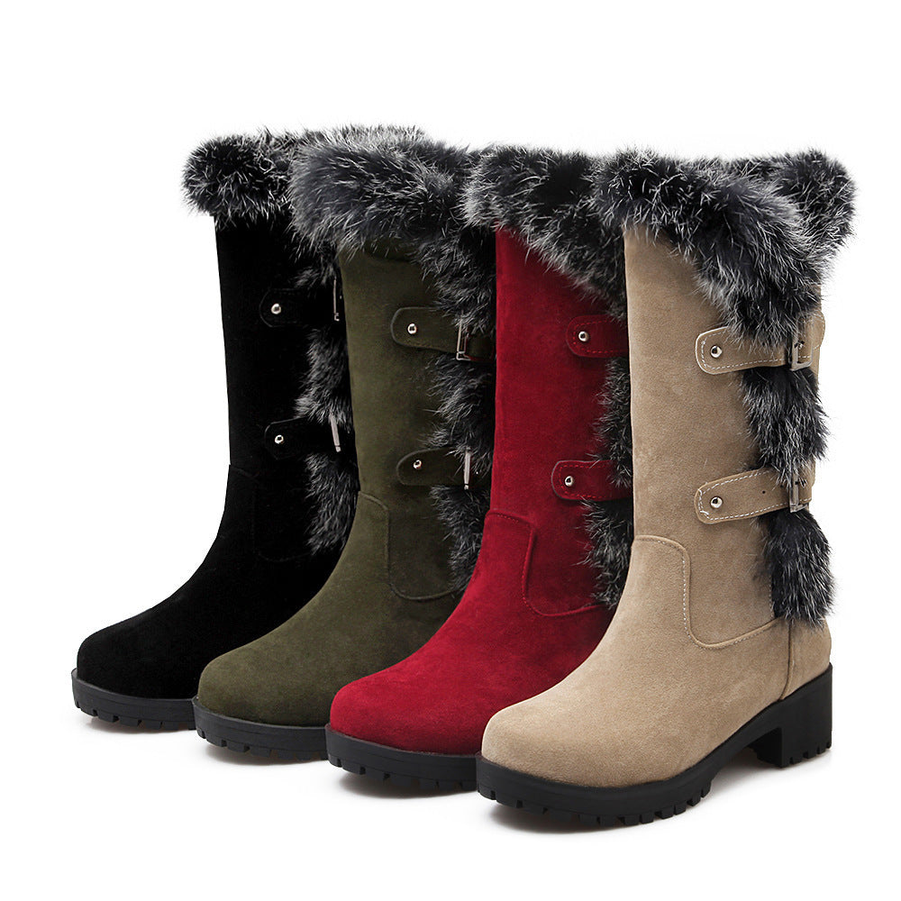 Lara - Botas de mujer ante nieve con piel y tacon bajo