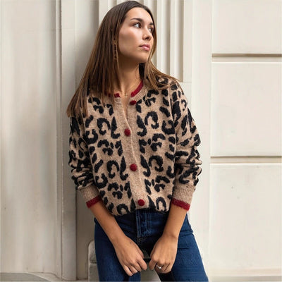 Cárdigan para mujer de punto estampado - Maelen