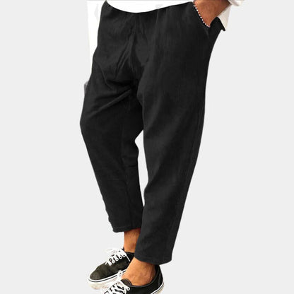 Paulo - Cómodo pantalón de verano de pana con prácticos bolsillos