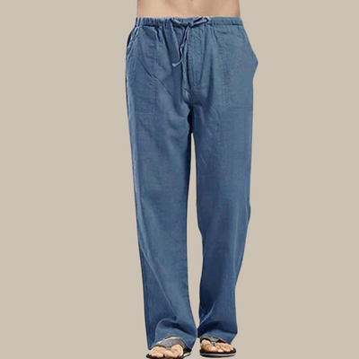Figos - Cómodos pantalones de playa de lino para hombre