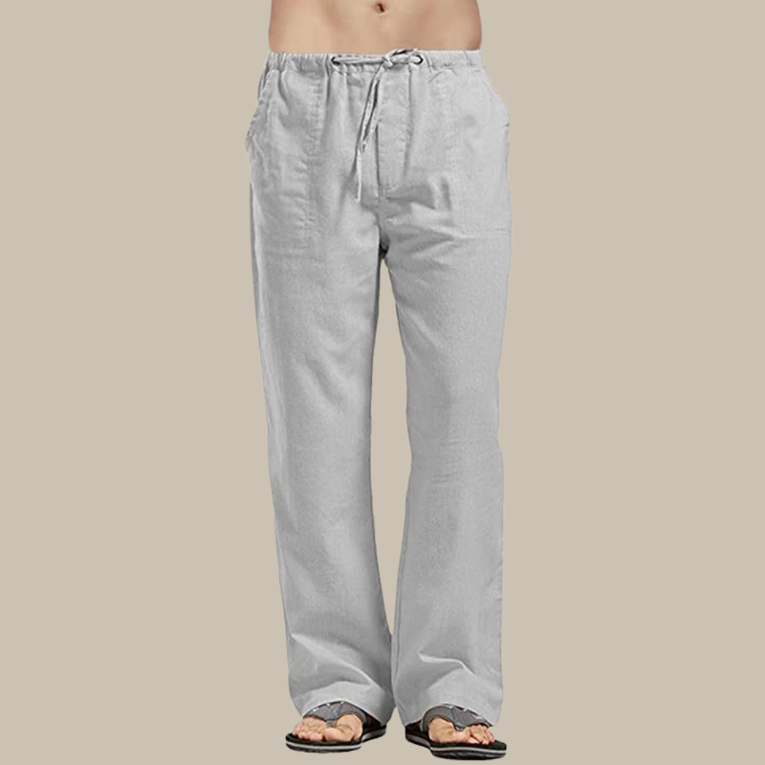 Figos - Cómodos pantalones de playa de lino para hombre