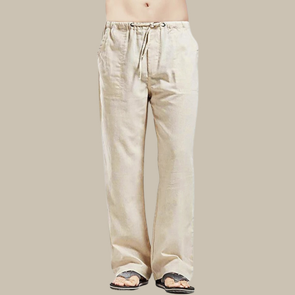 Figos - Cómodos pantalones de playa de lino para hombre