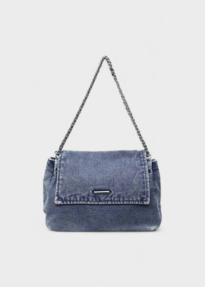 Bolso mujer denim estilo urbano cadena metálica - Briseida