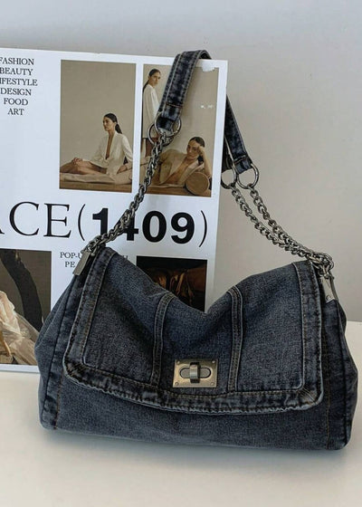 Bolso mujer denim estilo urbano cadena metálica - Briseida