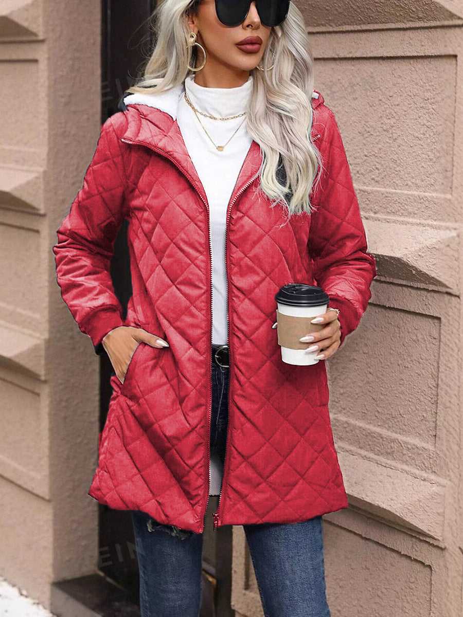 Abrigo para mujer acolchado ligero con capucha - Seriane