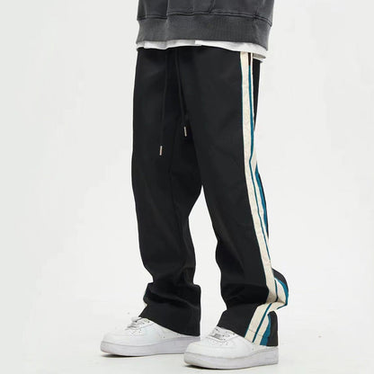 George - Pantalón recto drapeado de pierna ancha para hombre