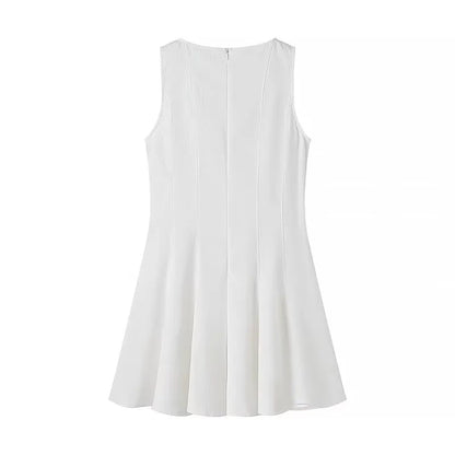 Imana - Favorecedor mini vestido de cuello cuadrado