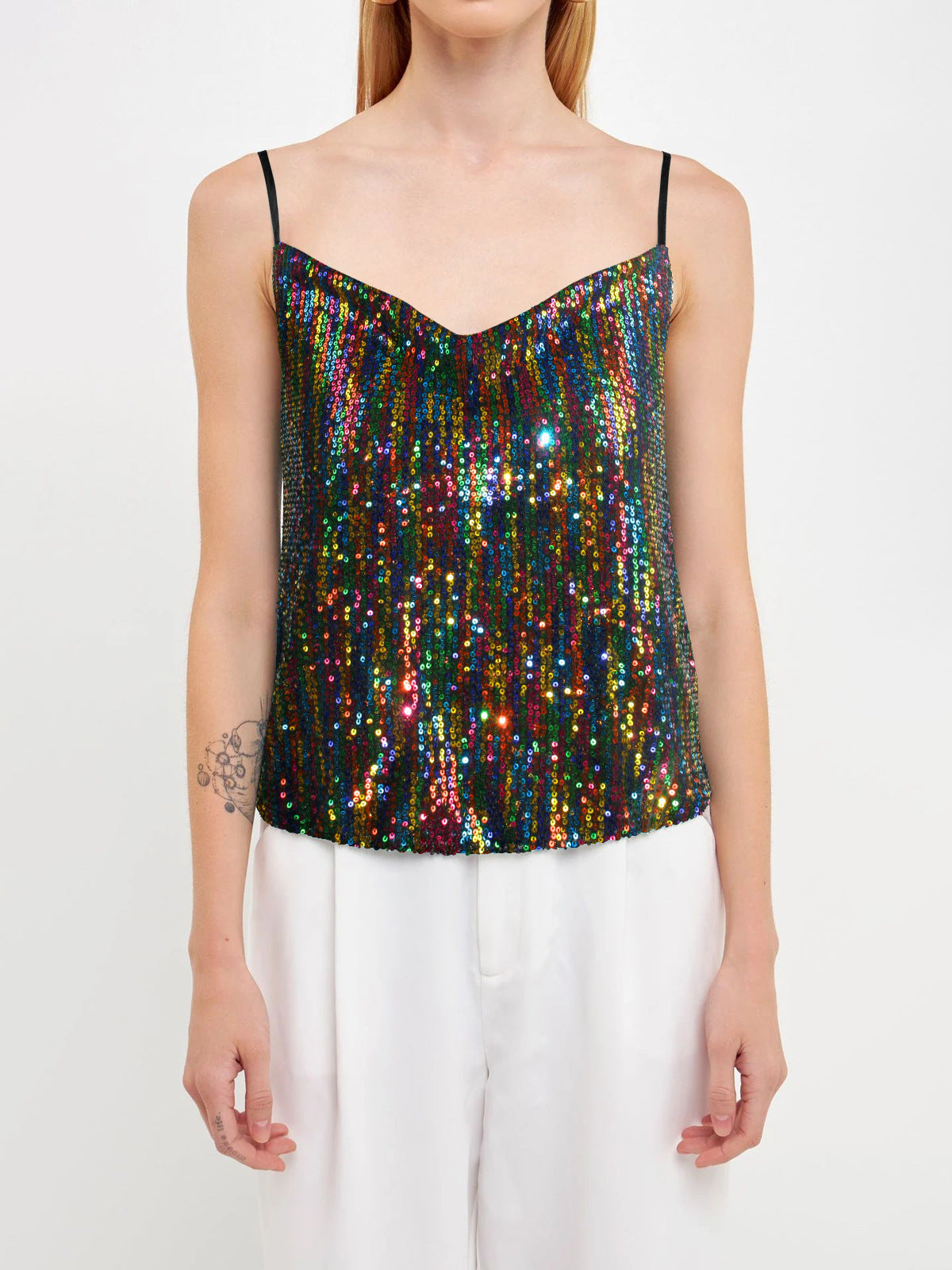 Top para mujer de lentejuelas luminosas - Nerya