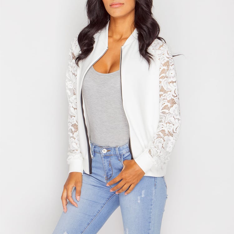 Mara - Cazadora bomber de mujer con encaje