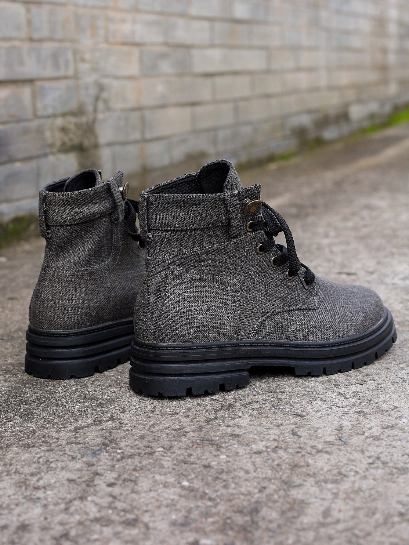 Botines casuales mujer lona texturizada estilo urbano - Martina