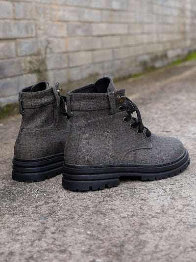 Botines casuales mujer lona texturizada estilo urbano - Martina