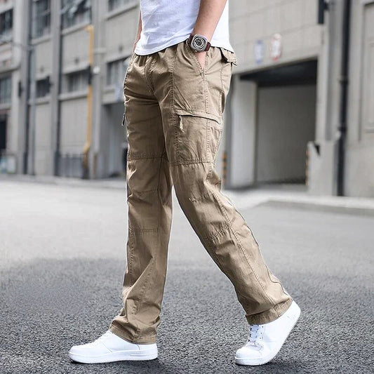 Pantalones cargo de algodón para hombre