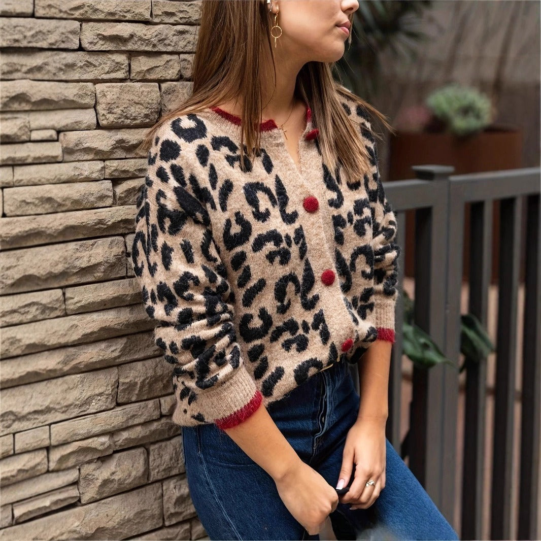 Cárdigan para mujer de punto estampado - Maelen