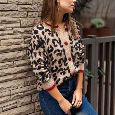 Cárdigan para mujer de punto estampado - Maelen