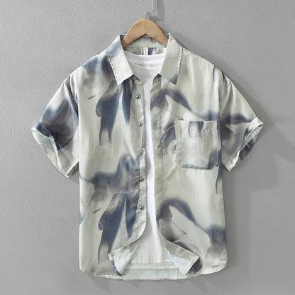 Camisa casual hombre estampado abstracto corte regular - Mateo