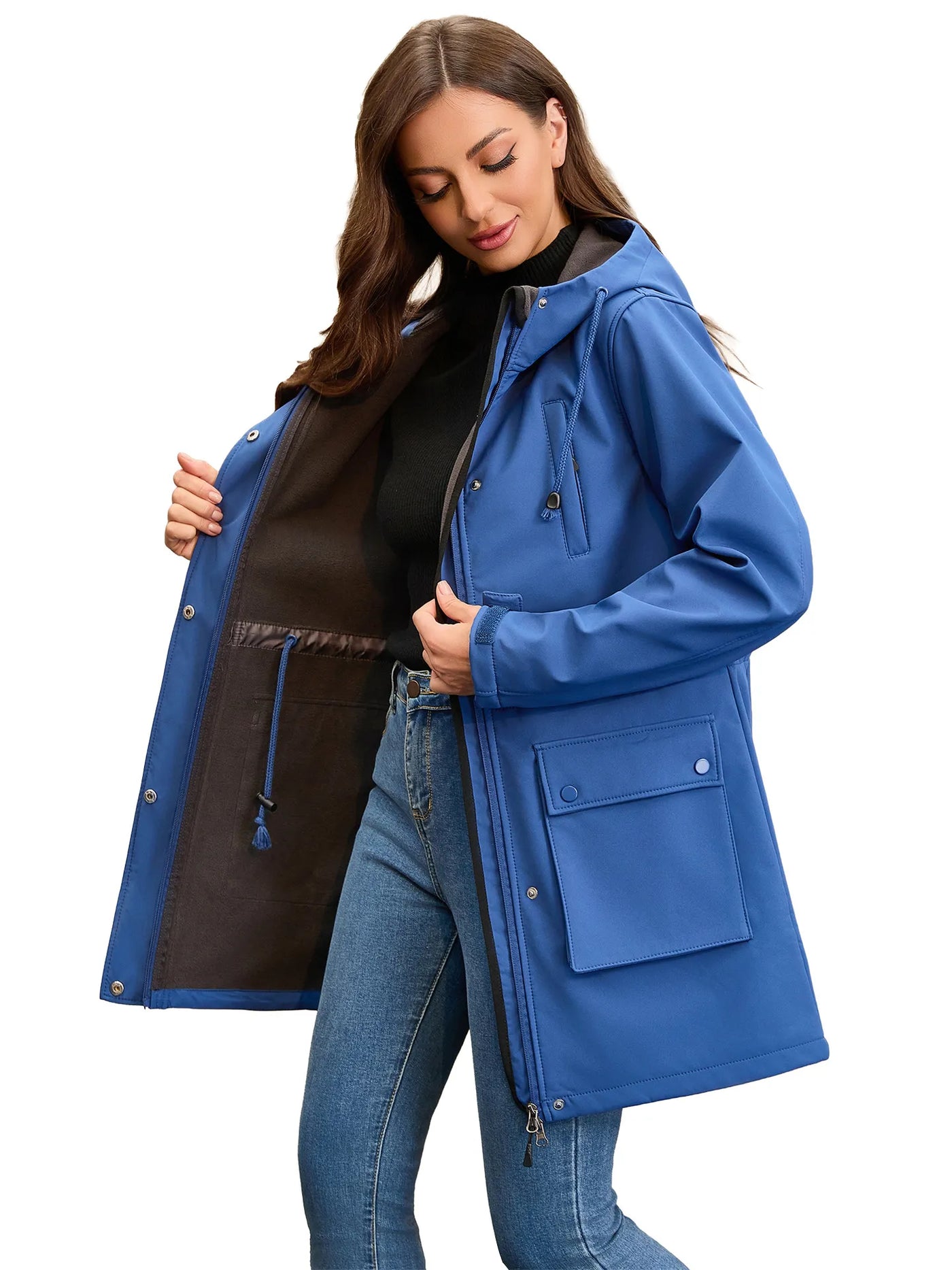 Chaqueta softshell impermeable con capucha para mujer - Elina