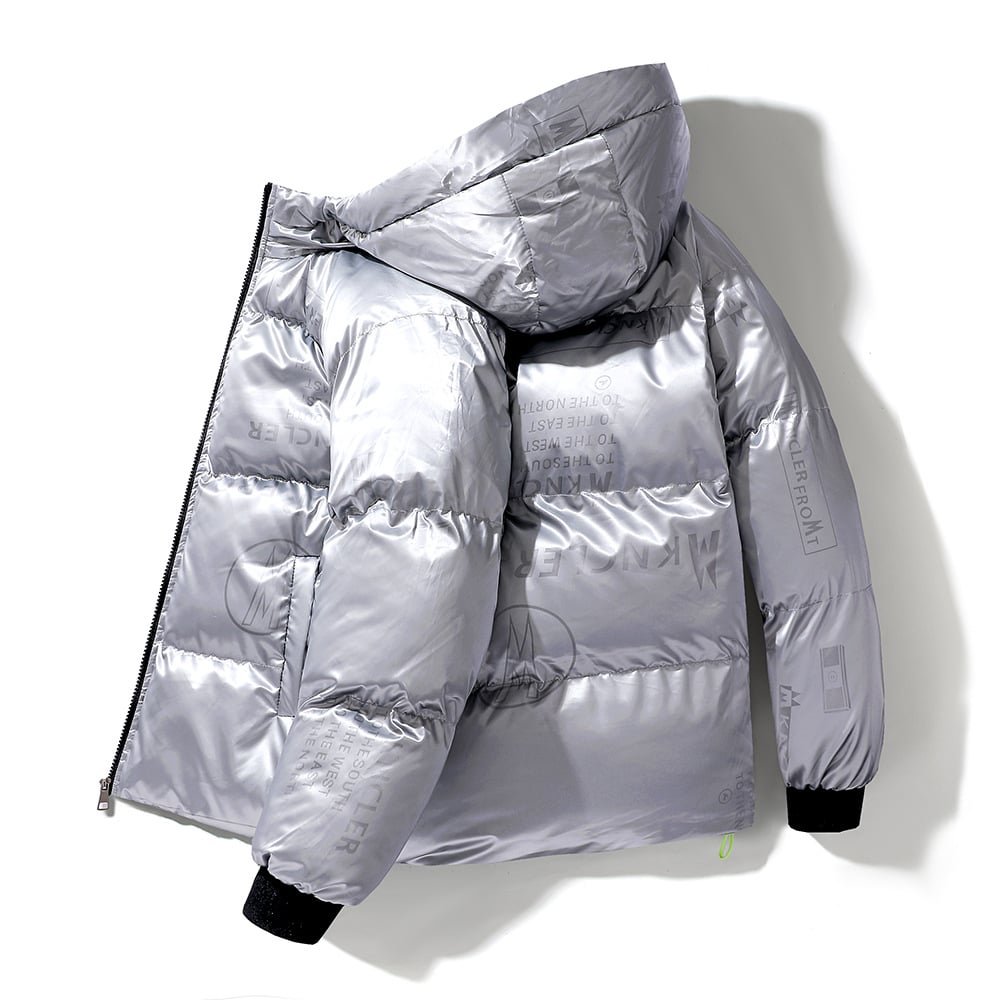 Chaqueta acolchada para hombre efecto vinilo con capucha - Lanuz