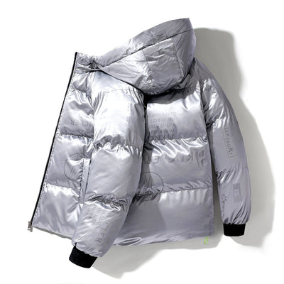 Chaqueta acolchada para hombre efecto vinilo con capucha - Lanuz