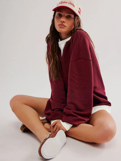 Linda - Suéter de colores con mangas farol Casual