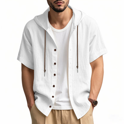 Camisa casual hombre con capucha algodón estilo relajado - Elías