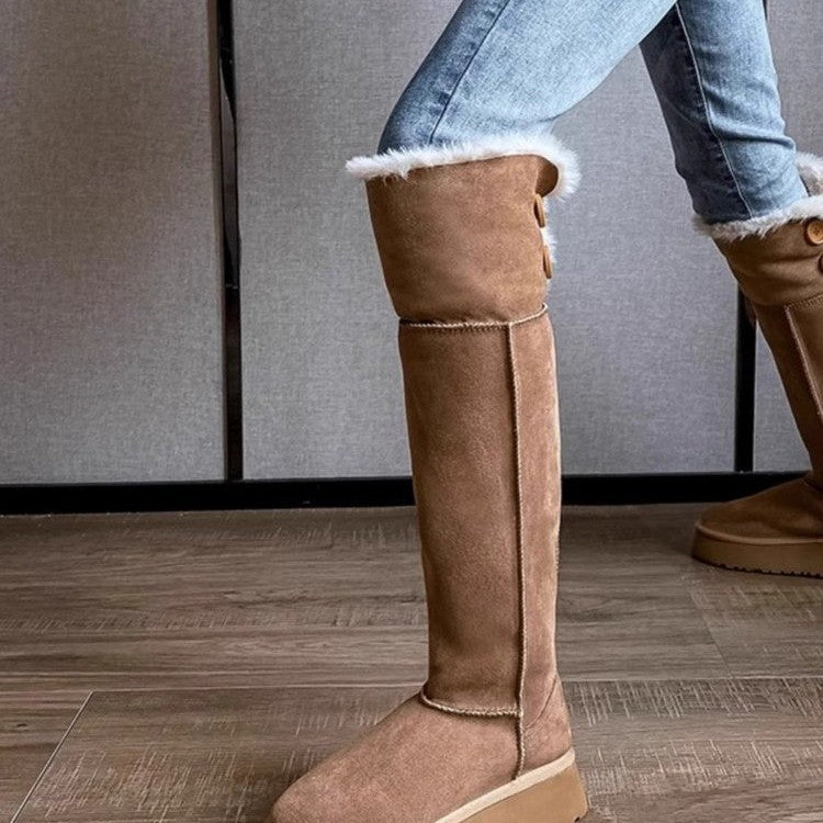 Botas altas para mujer con forro de peluche - Paulie