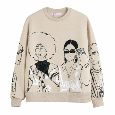 LuxeKnit - Sudaderas holgadas con estampado