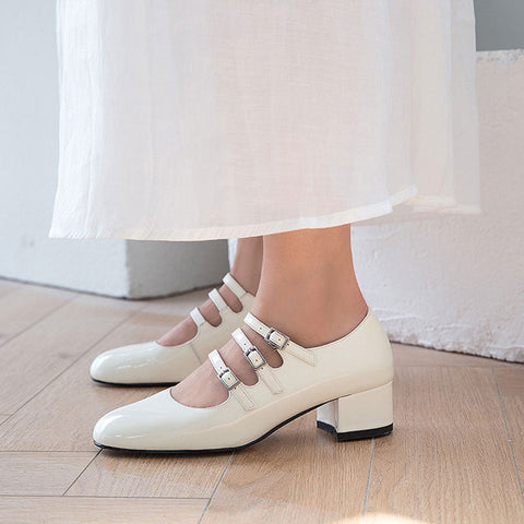 Ava - Zapatos de charol con hebilla clásica