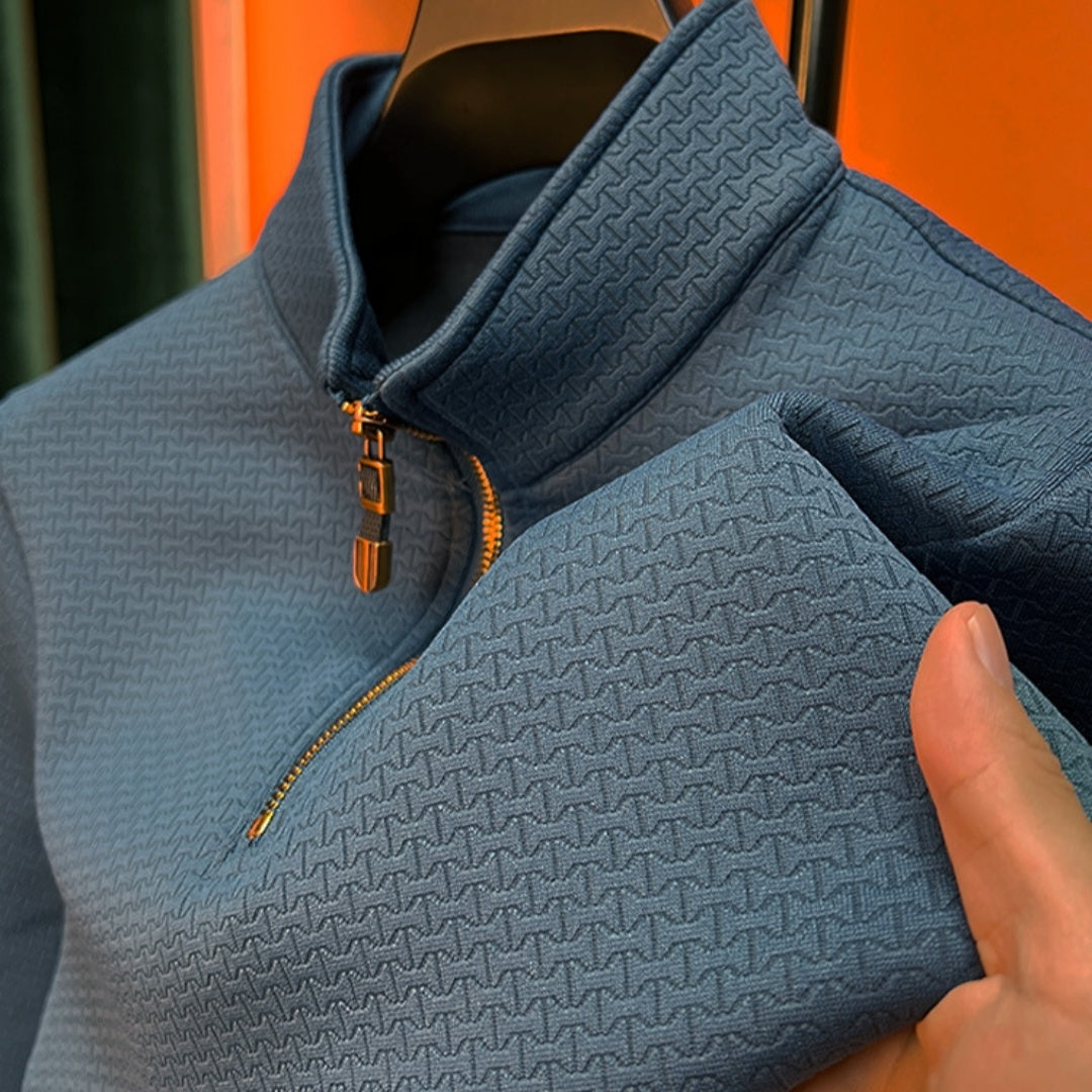 Nero - Jersey de hombre de cuello alto y manga larga