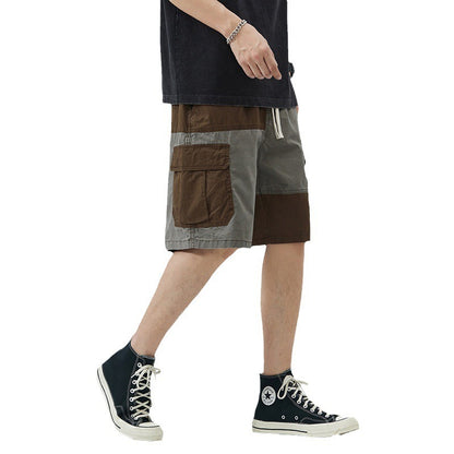Pantalón corto para hombre bloques de color estilo recto - Elías