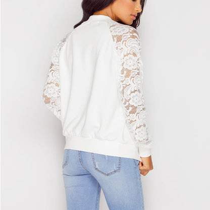 Mara - Cazadora bomber de mujer con encaje