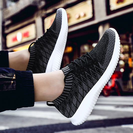 Zapatillas deportivas hombre tejido transpirable antideslizante negro - Kairo