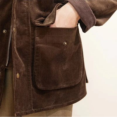 Lujosa chaqueta de pana para caballero estilo de otoño - Robinson