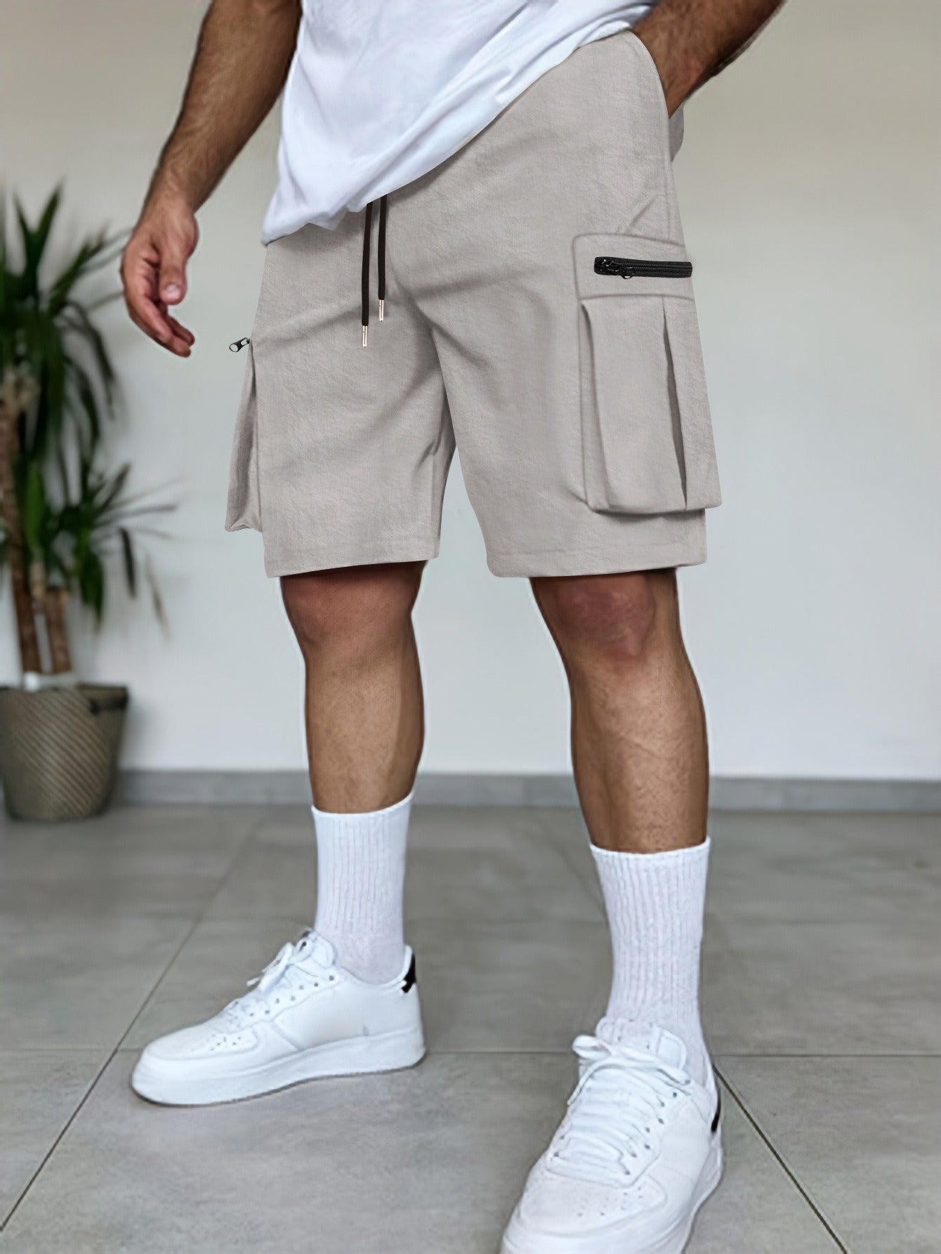 Pantalones cortos cargo hombre bolsillos utilitarios color terracota - Dakar