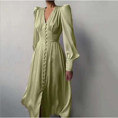 Jena - Vestido entallado con mangas farol