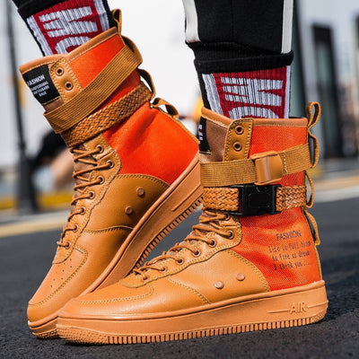 Botas altas hombre lona reforzada estilo urbano - Esteban