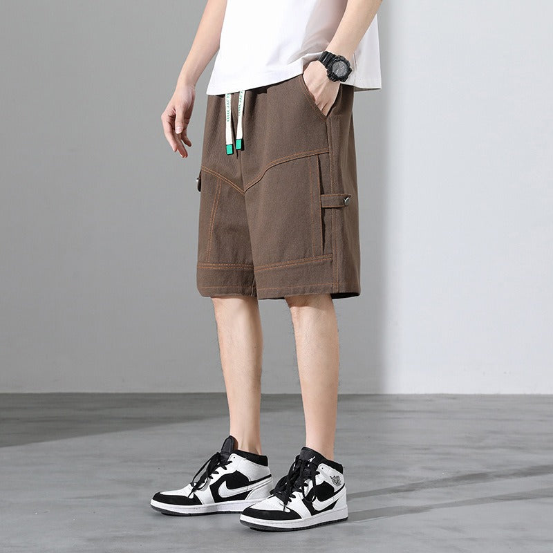 Pantalón corto para hombre costuras contrastantes estilo urbano - Mateo