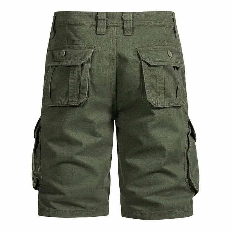 Pantalones cortos hombre bolsillos cargo algodón casual - Jason