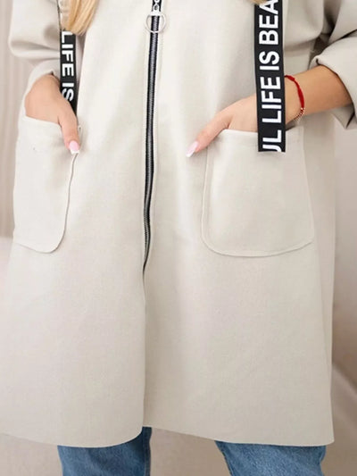 Abrigo con capucha moderna para mujer - Nelya