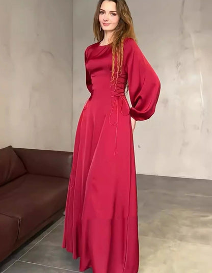 Kira - Vestido con escote redondo y encaje