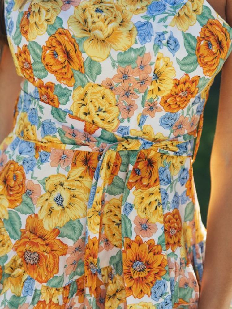 Meret - Mini vestido estampado con cinturón