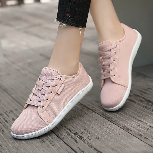Zapatillas deportivas unisex transpirables con suela antideslizante rosa pastel - Elina