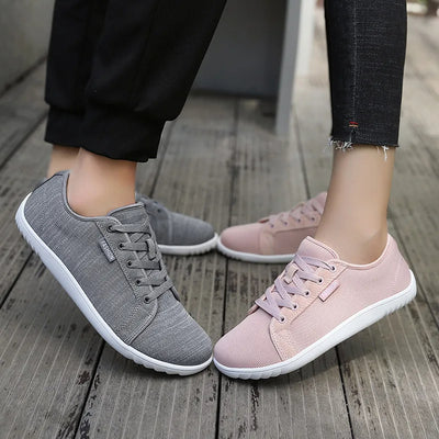 Zapatillas deportivas unisex transpirables con suela antideslizante rosa pastel - Elina