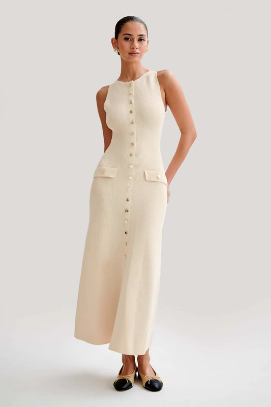 Vestido largo mujer sin mangas - Élodie