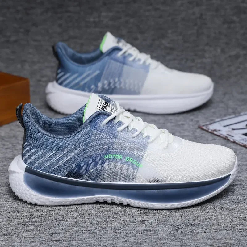 Zapatillas deportivas hombre suela degradada azul y blanco - Orion