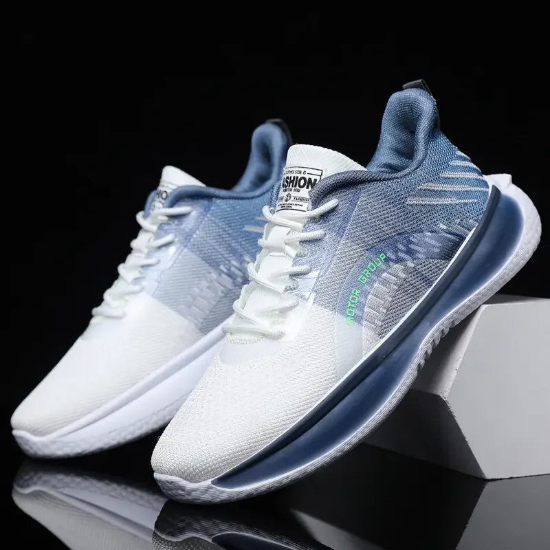 Zapatillas deportivas hombre suela degradada azul y blanco - Orion