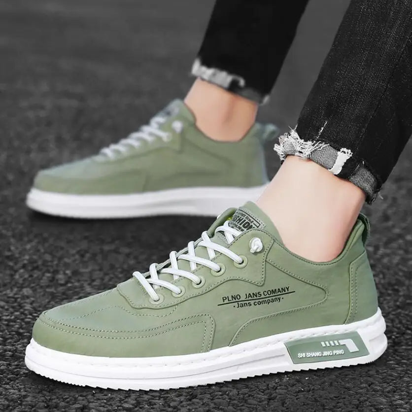 Zapatillas deportivas hombre diseño casual transpirable verde oliva - Milo