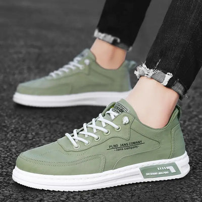 Zapatillas deportivas hombre diseño casual transpirable verde oliva - Milo