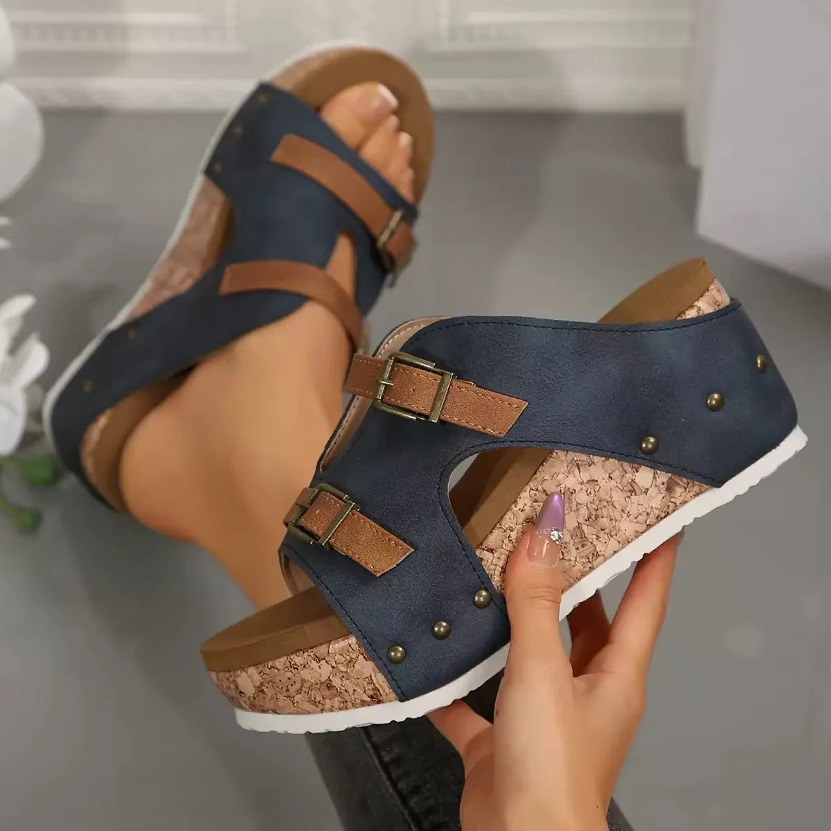 Sandalias para mujer de plataforma con suela TPR suave - Aitana